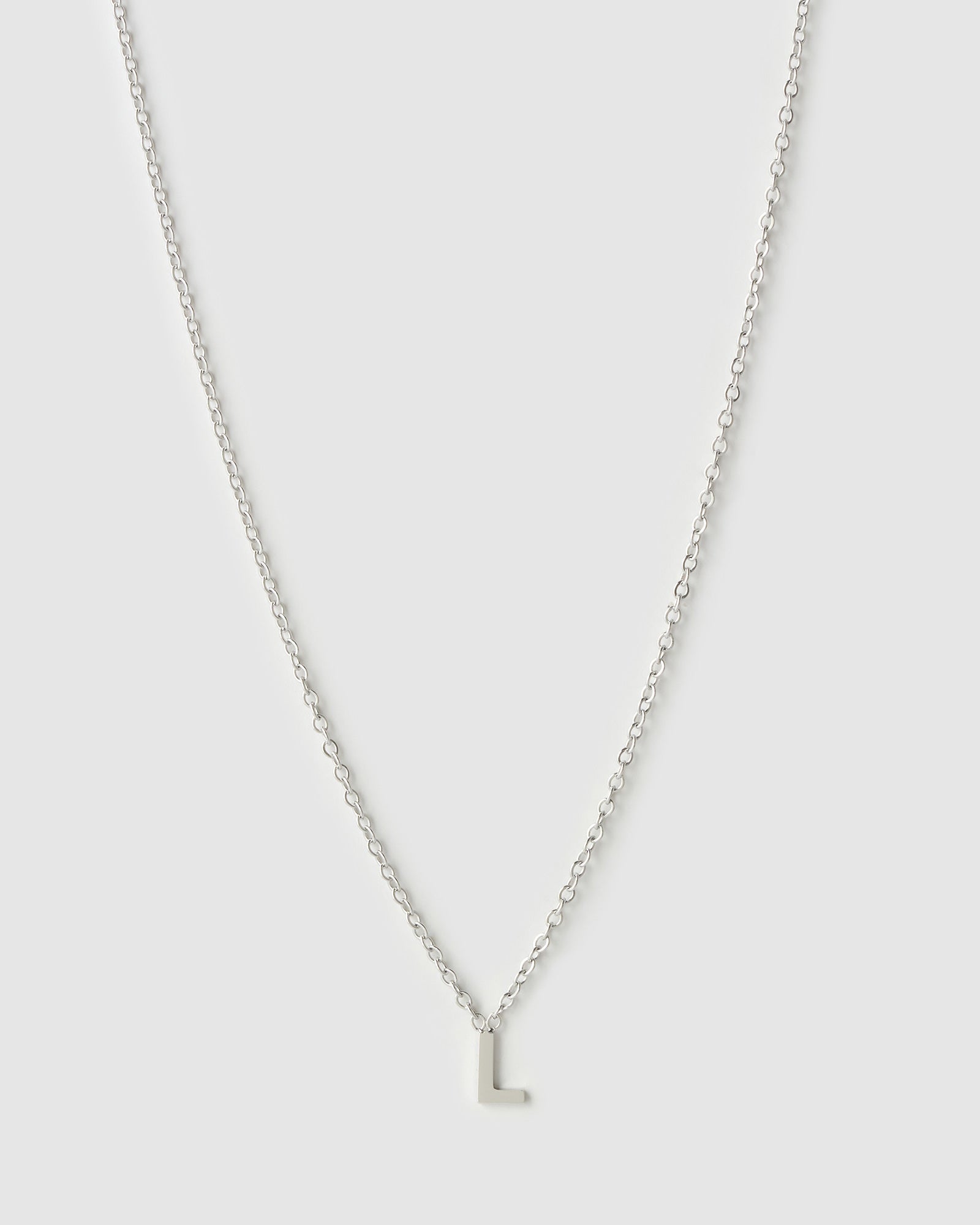 Colar Pingente Mini Inicial - Prata | SILLENE - L