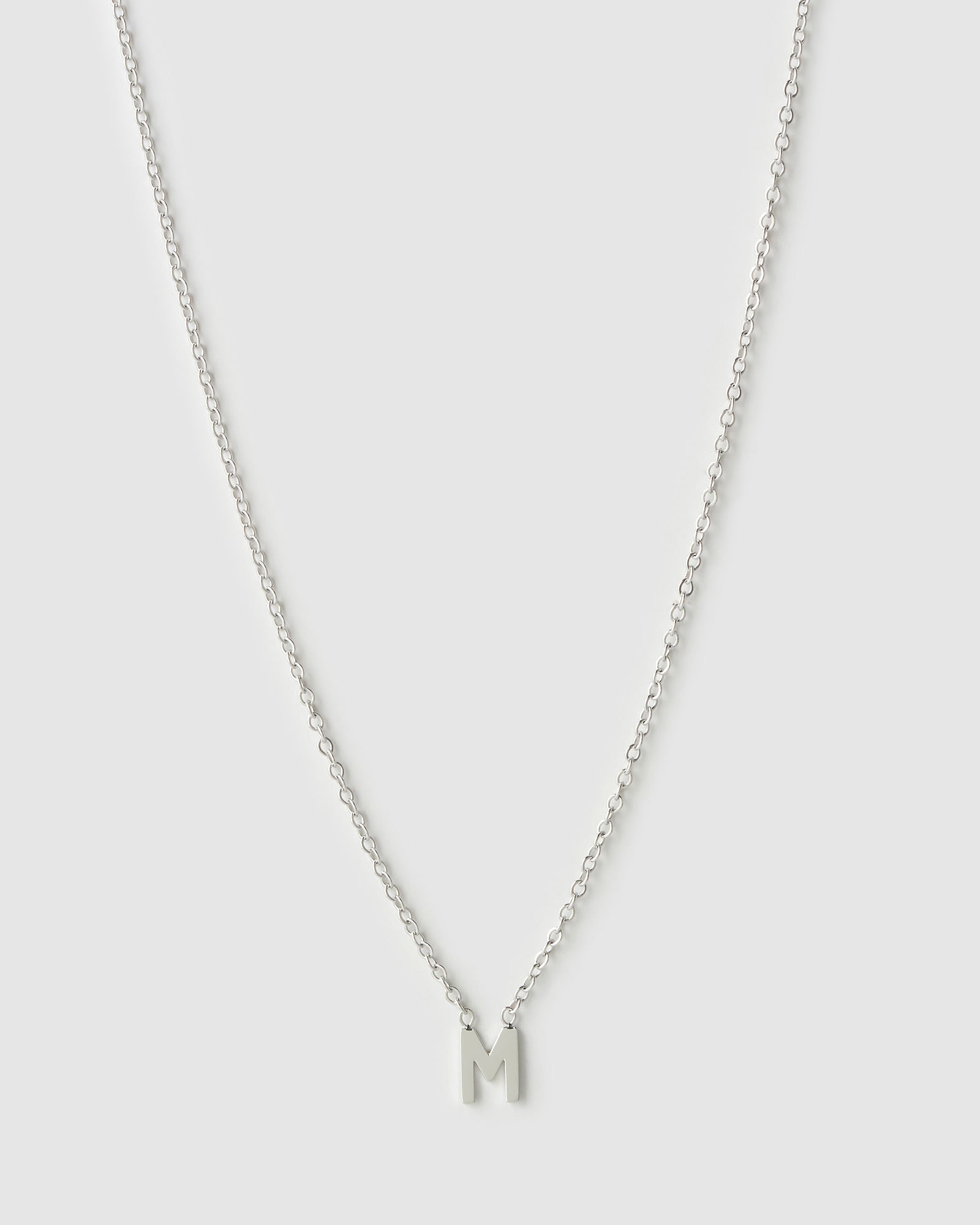 Colar Pingente Mini Inicial - Prata | SILLENE - M