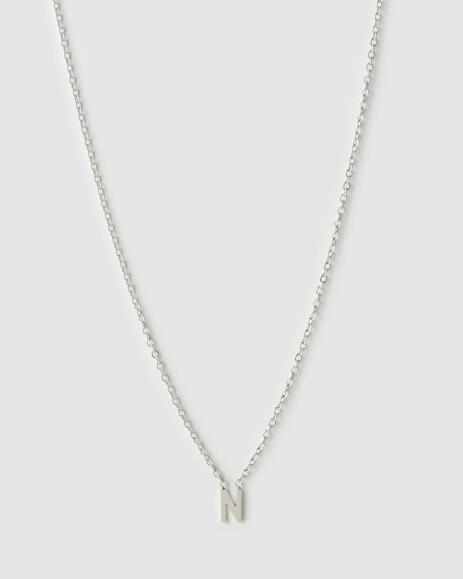 Colar Pingente Mini Inicial - Prata | SILLENE - N
