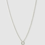 Colar Pingente Mini Inicial - Prata | SILLENE - O