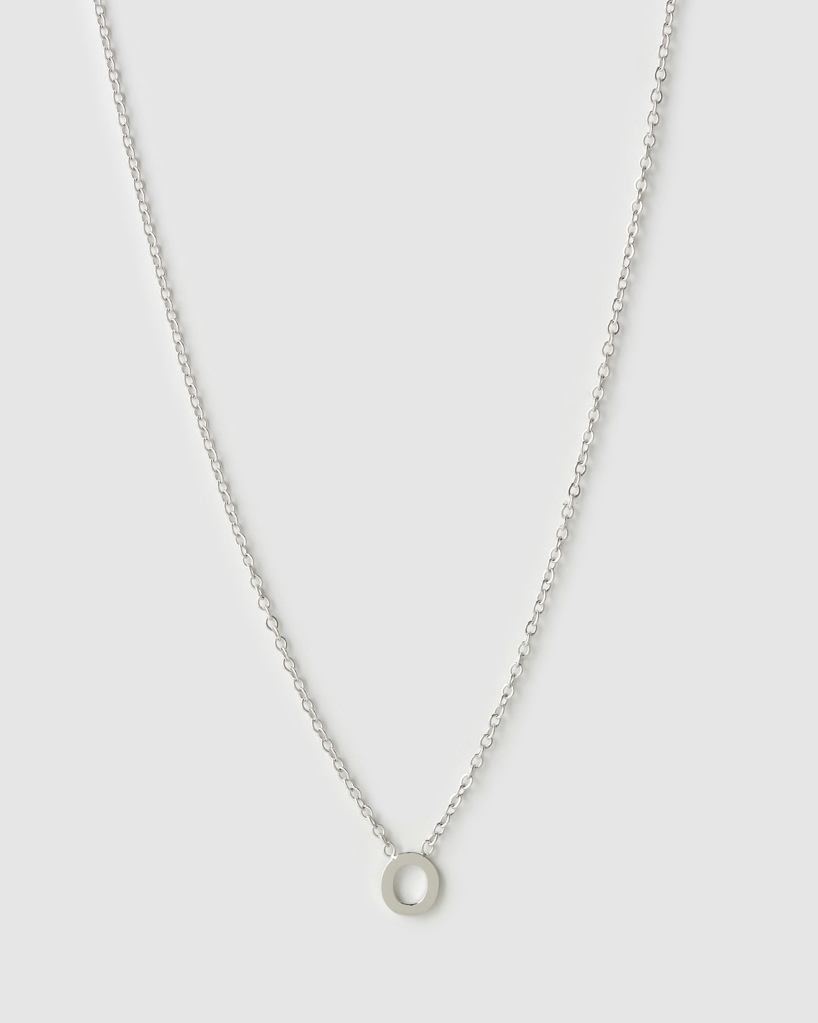 Colar Pingente Mini Inicial - Prata | SILLENE - O