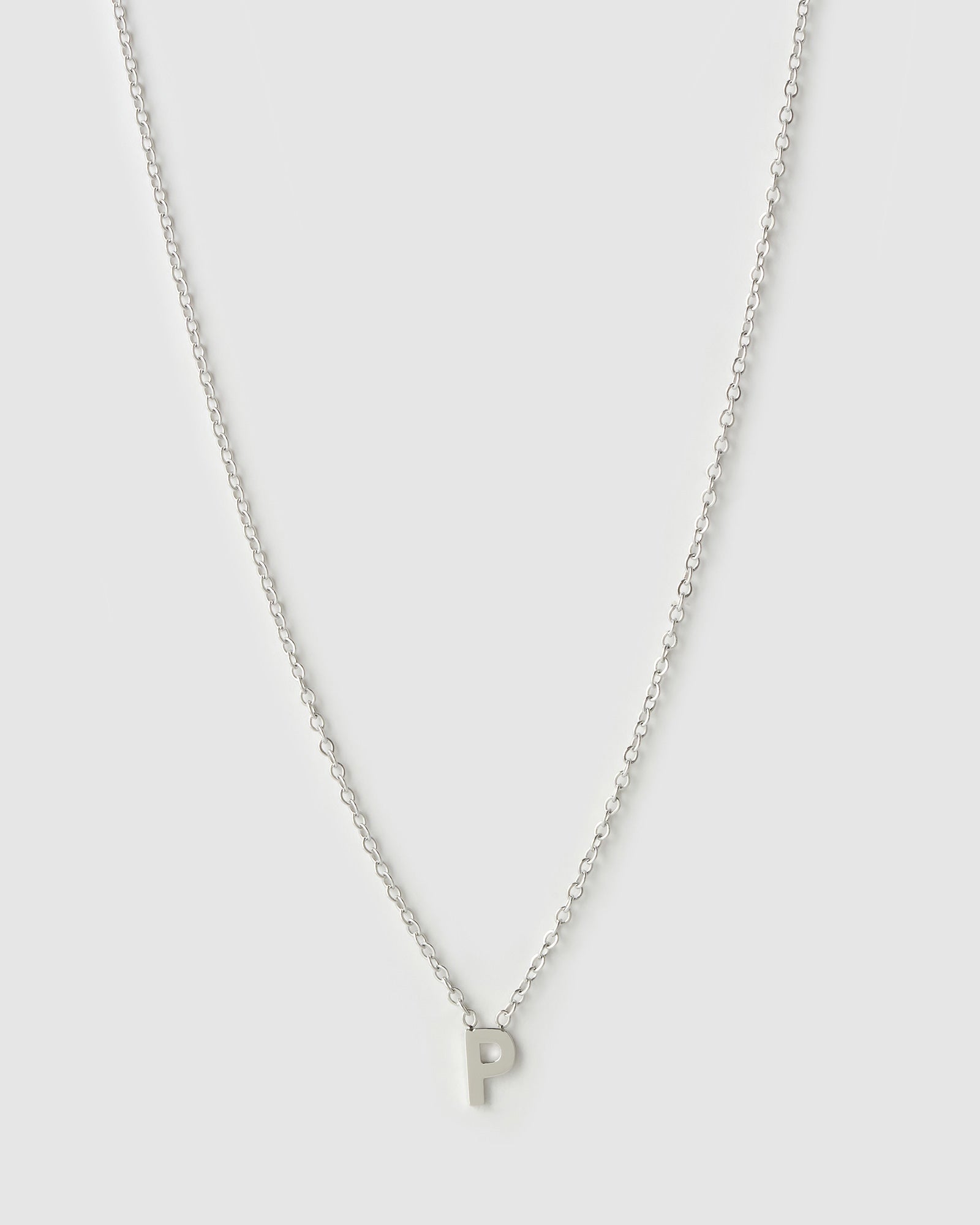 Colar Pingente Mini Inicial - Prata | SILLENE - P