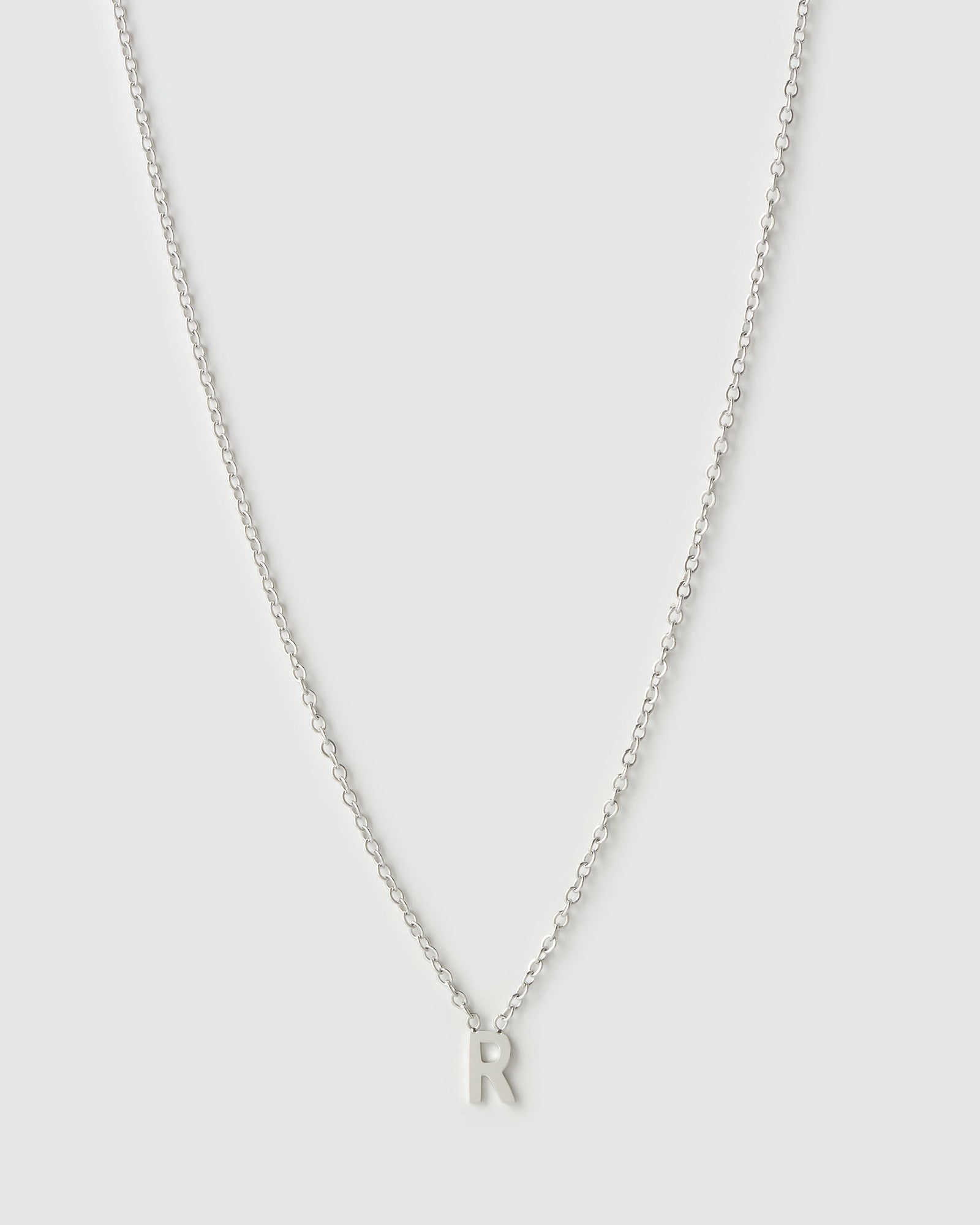 Colar Pingente Mini Inicial - Prata | SILLENE - R