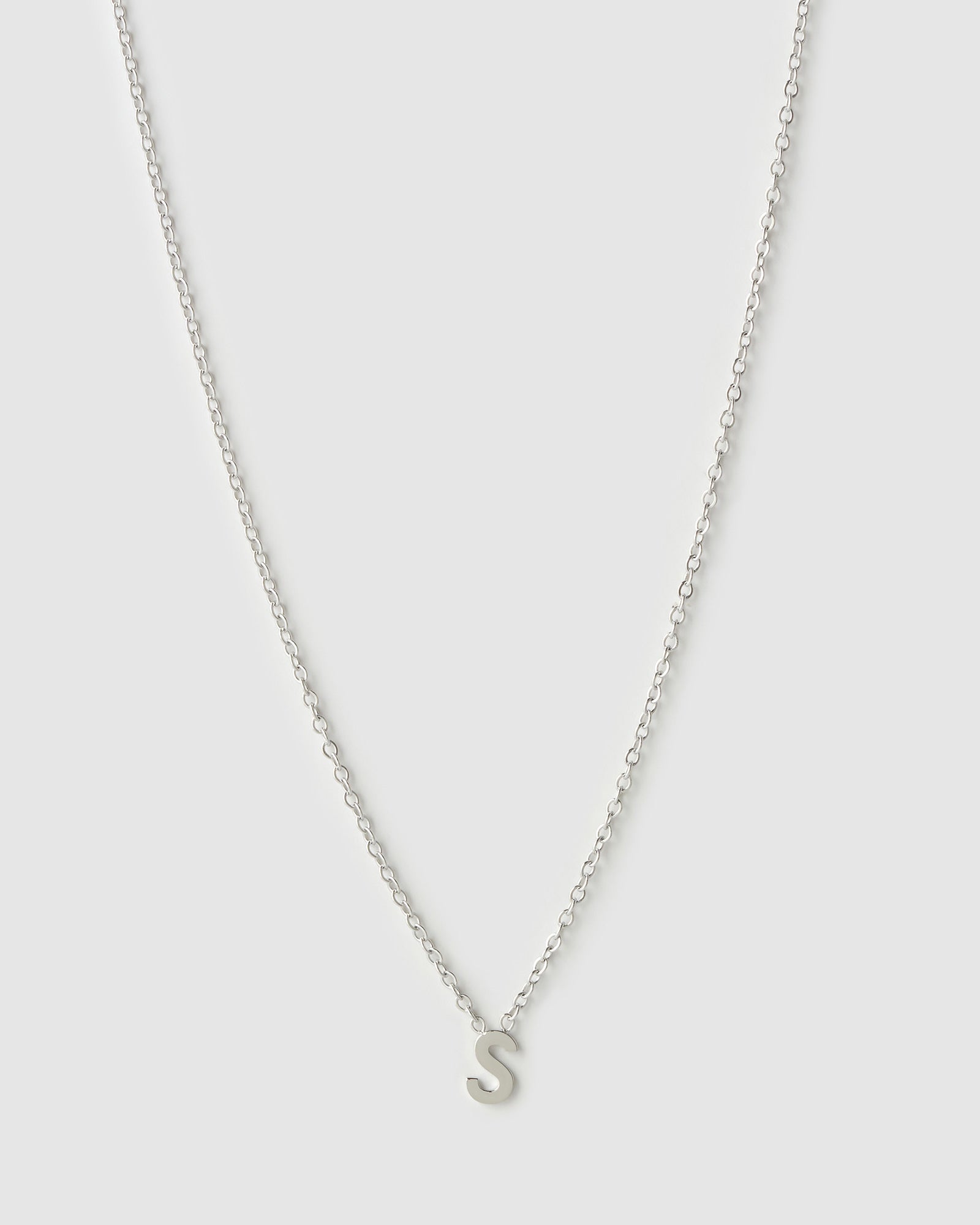 Colar Pingente Mini Inicial - Prata | SILLENE - S