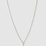Colar Pingente Mini Inicial - Prata | SILLENE - T