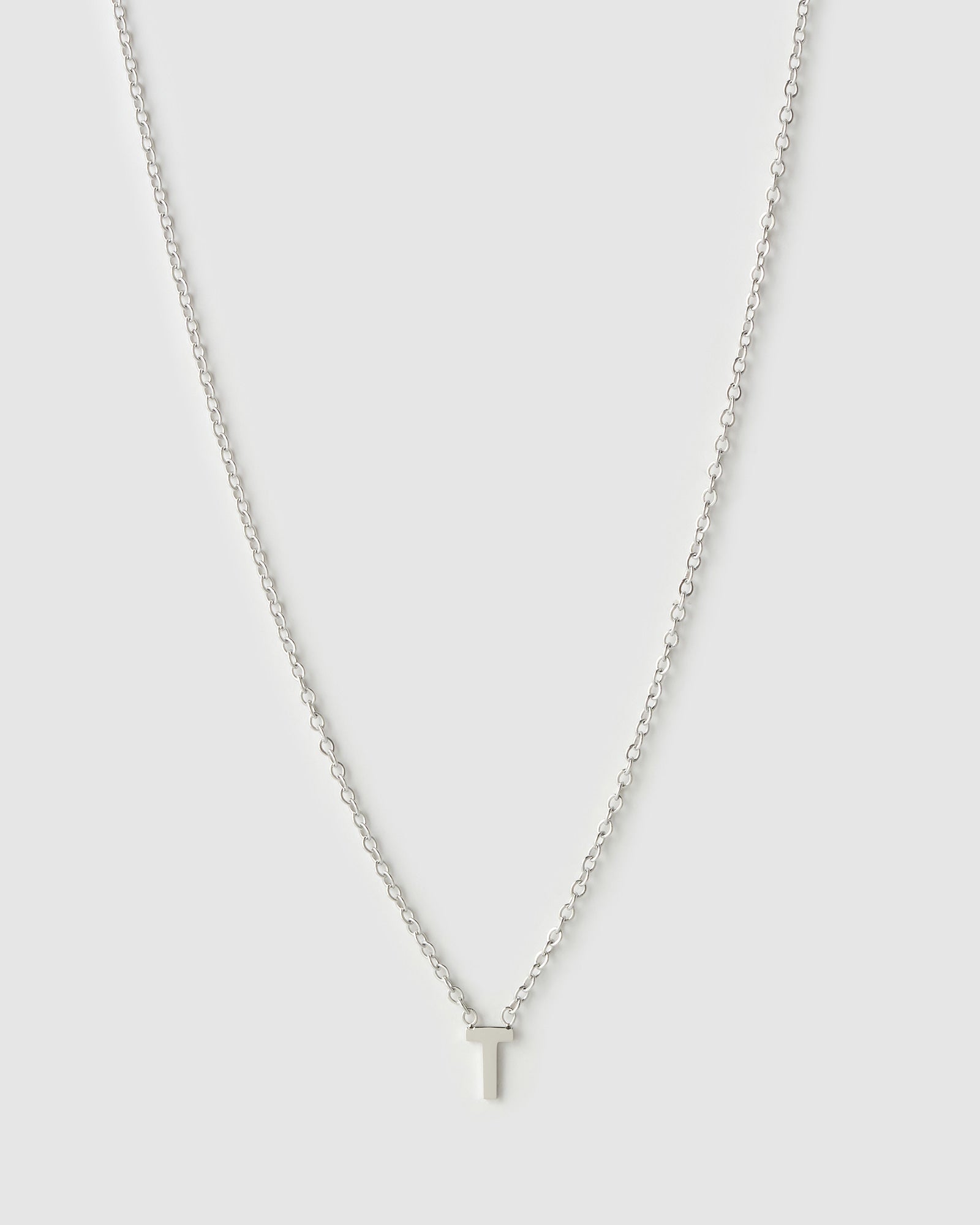 Colar Pingente Mini Inicial - Prata | SILLENE - T