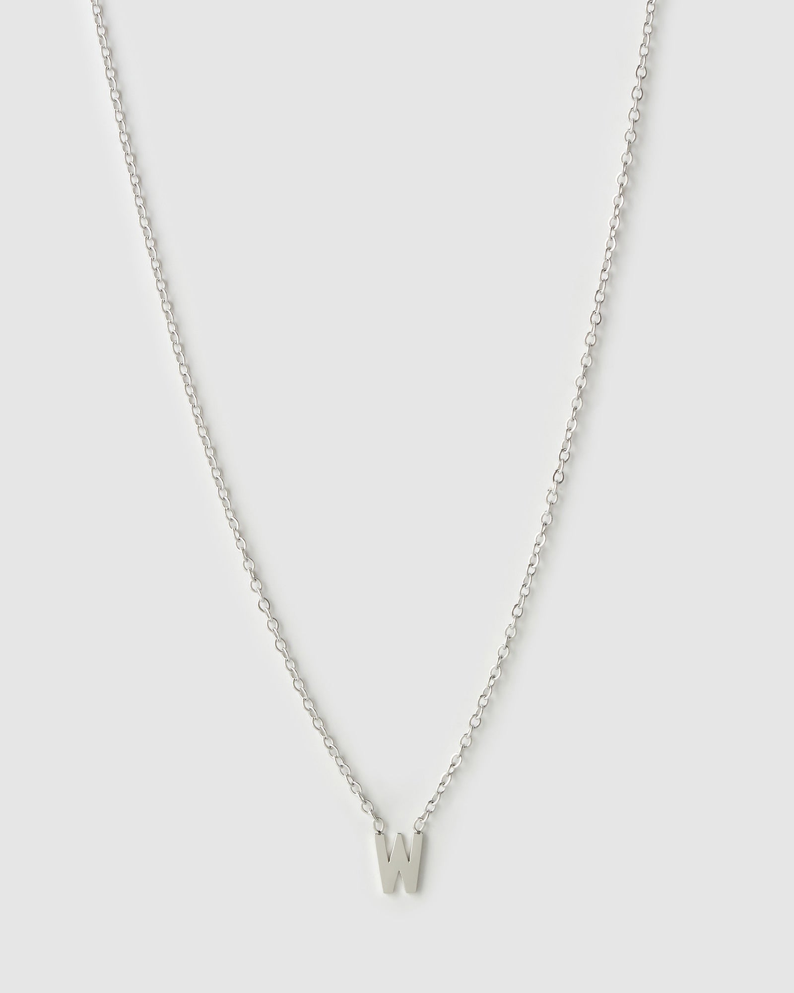 Colar Pingente Mini Inicial - Prata | SILLENE - W