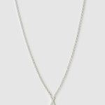 Colar Pingente Mini Inicial - Prata | SILLENE - X