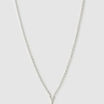 Colar Pingente Mini Inicial - Prata | SILLENE - Y