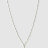 Colar Pingente Mini Inicial - Prata | SILLENE - Y