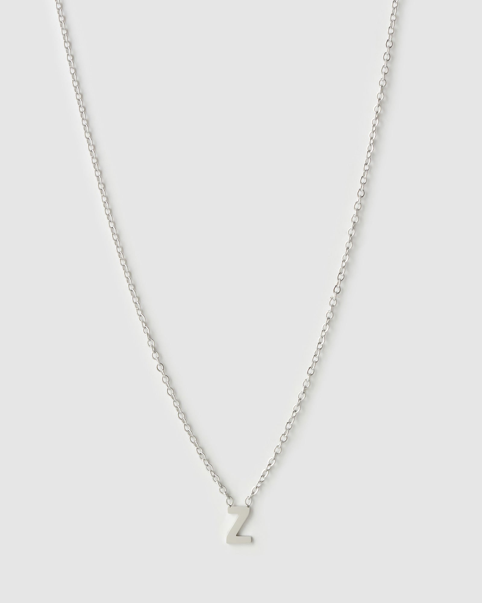 Colar Pingente Mini Inicial - Prata | SILLENE - Z