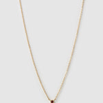 Colar Pingente Mini Pedra do Mês - Ouro 18K | SILLENE - Janeiro