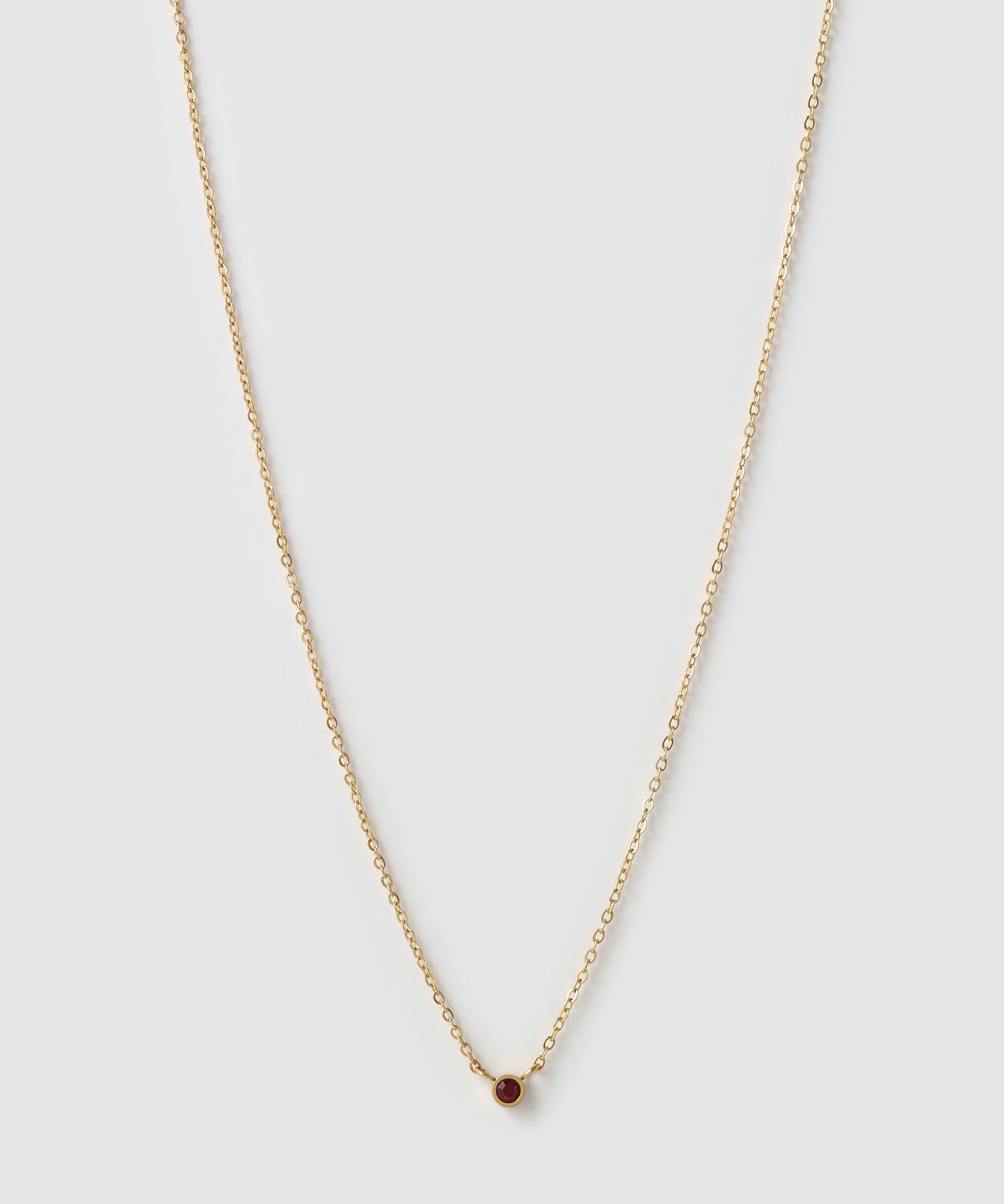 Colar Pingente Mini Pedra do Mês - Ouro 18K | SILLENE - Janeiro