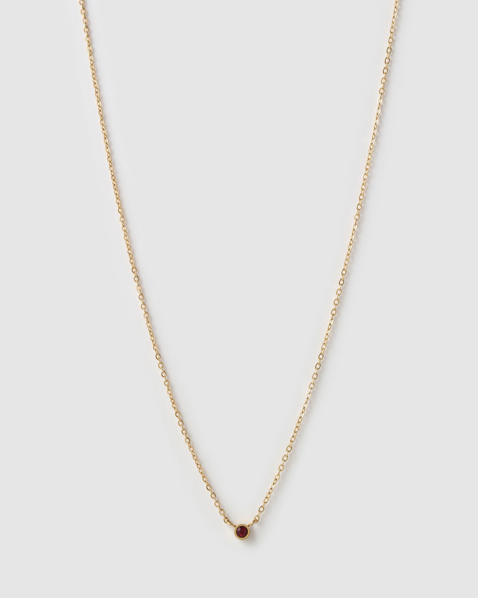 Colar Pingente Mini Pedra do Mês - Ouro 18K | SILLENE - Janeiro