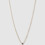 Colar Pingente Mini Pedra do Mês - Ouro 18K | SILLENE - Fevereiro