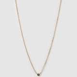 Colar Pingente Mini Pedra do Mês - Ouro 18K | SILLENE - Fevereiro