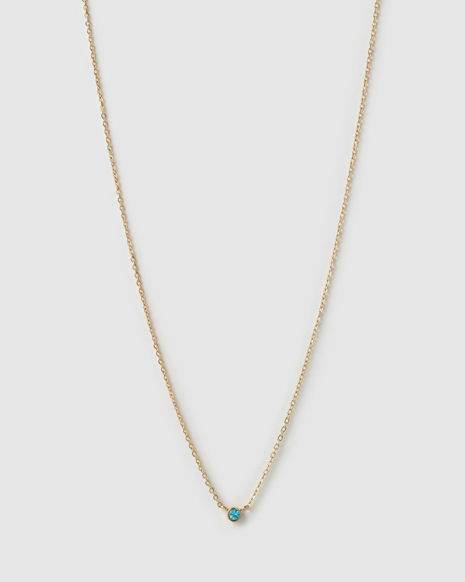 Colar Pingente Mini Pedra do Mês - Ouro 18K | SILLENE - Março