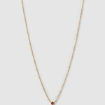 Colar Pingente Mini Pedra do Mês - Ouro 18K | SILLENE - Julho