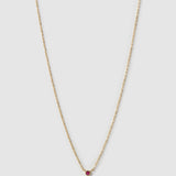 Colar Pingente Mini Pedra do Mês - Ouro 18K | SILLENE - Julho