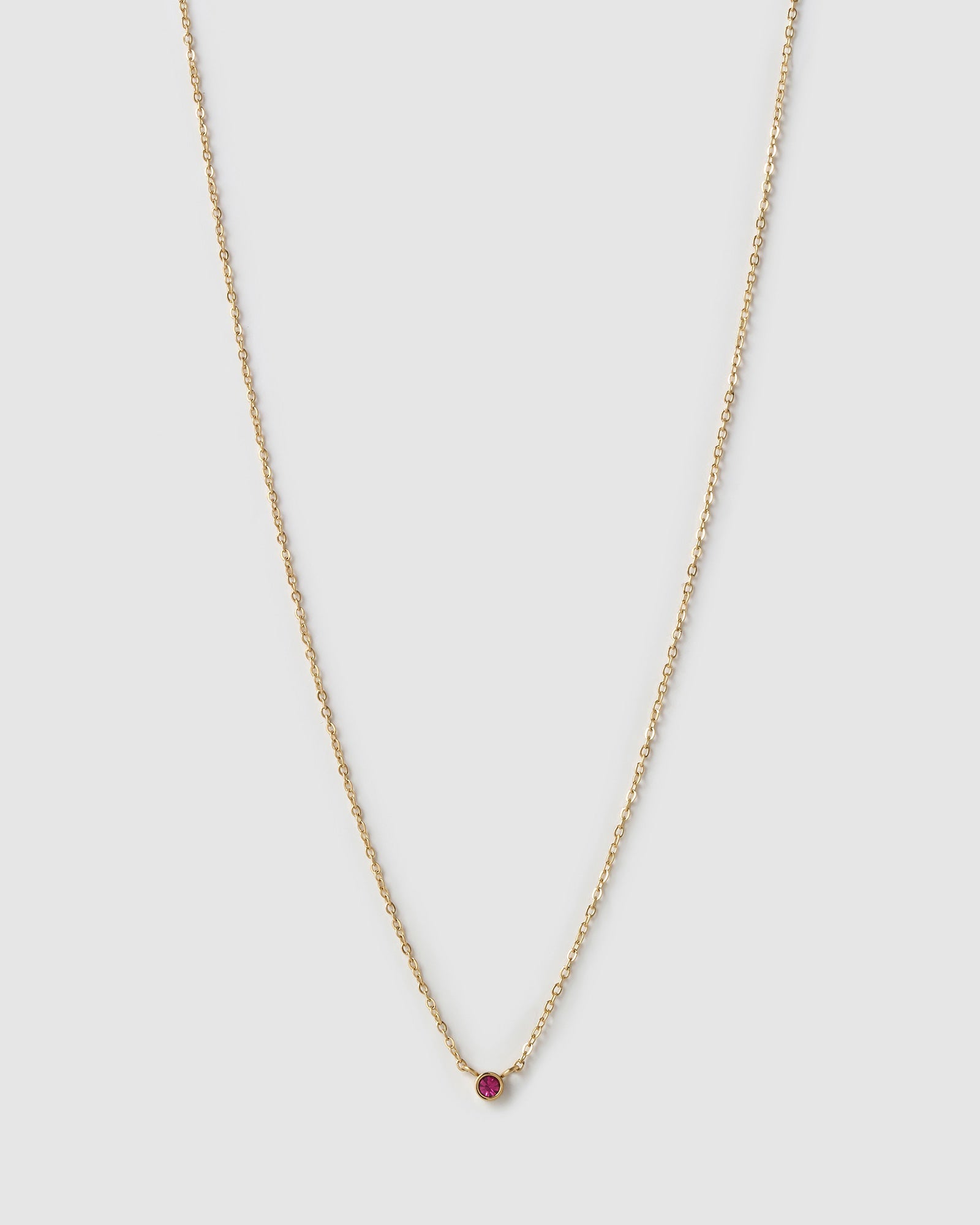 Colar Pingente Mini Pedra do Mês - Ouro 18K | SILLENE - Julho