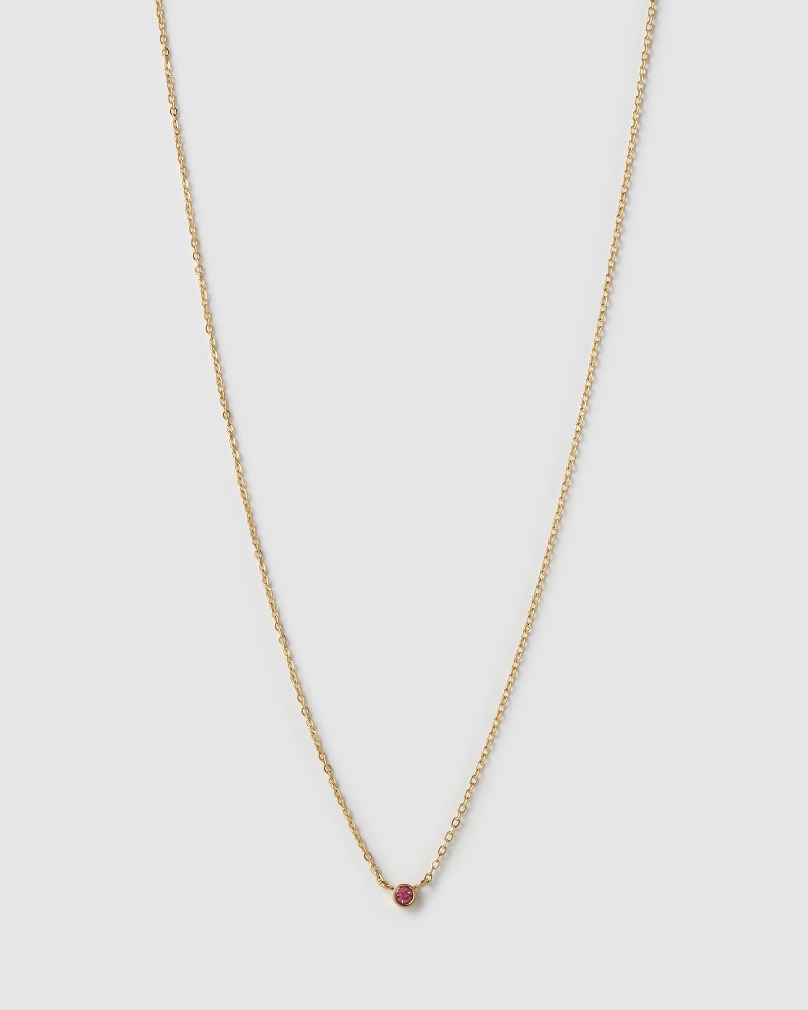 Colar Pingente Mini Pedra do Mês - Ouro 18K | SILLENE - Outubro