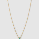 Colar Pingente Mini Pedra do Mês - Ouro 18K | SILLENE - Dezembro