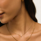 Colar Pingente Mini Pedra do Mês - Ouro 18K | SILLENE