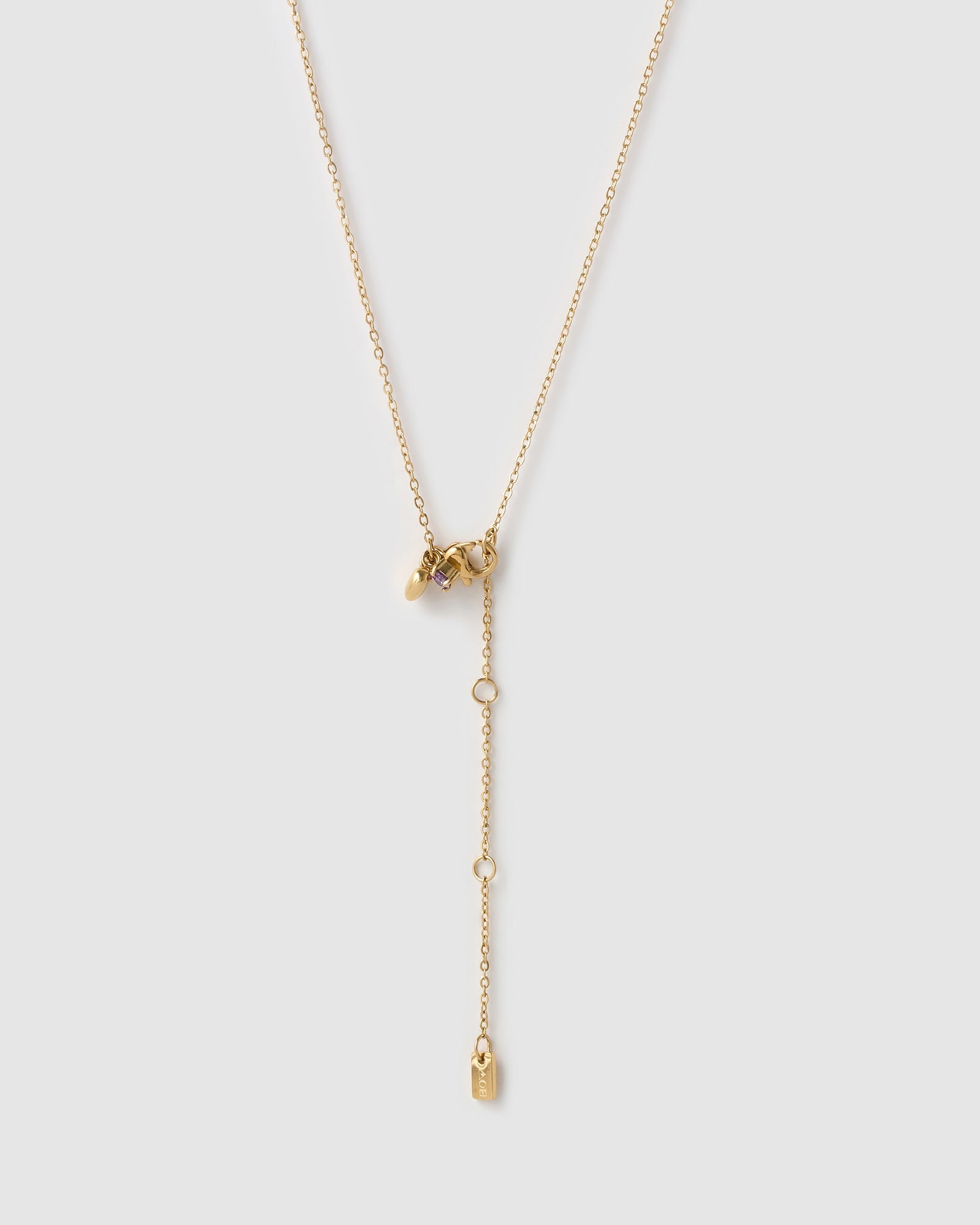 Colar Pingente Mini Pedra do Mês - Ouro 18K | SILLENE