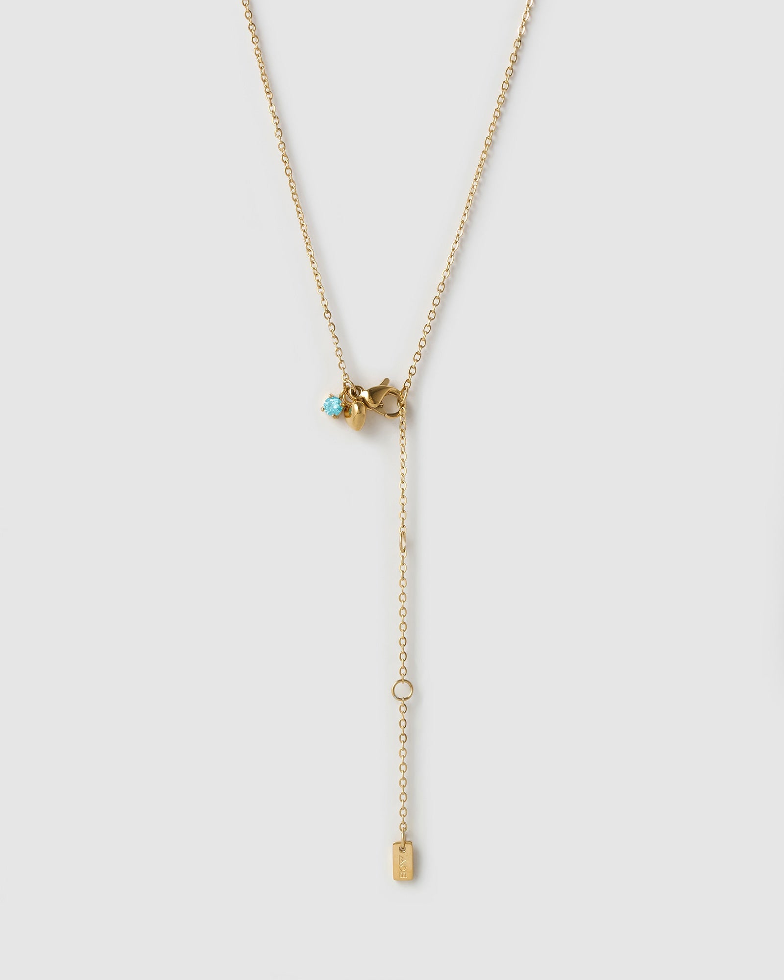 Colar Pingente Mini Pedra do Mês - Ouro 18K | SILLENE