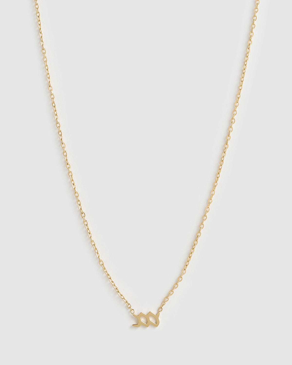 Colar Pingente Mini Zodíaco - Ouro 18K | SILLENE - Aquário