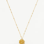 Colar Pingente Moeda Contas - Ouro 18K | SILLENE