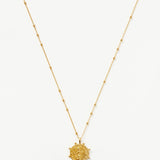 Colar Pingente Moeda Contas - Ouro 18K | SILLENE