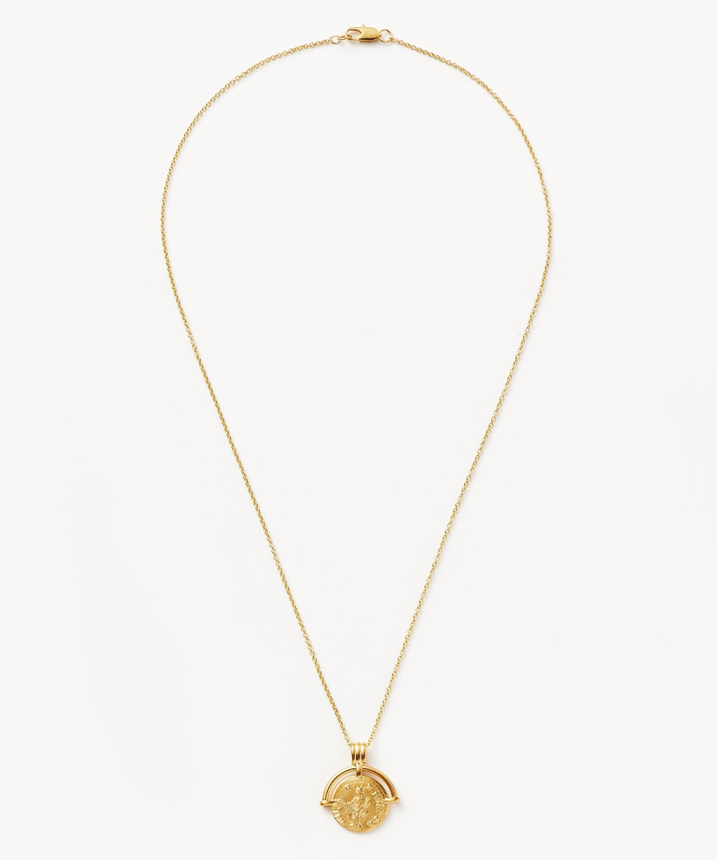 Colar Pingente Moeda Romana Longo - Ouro 18K | SILLENE