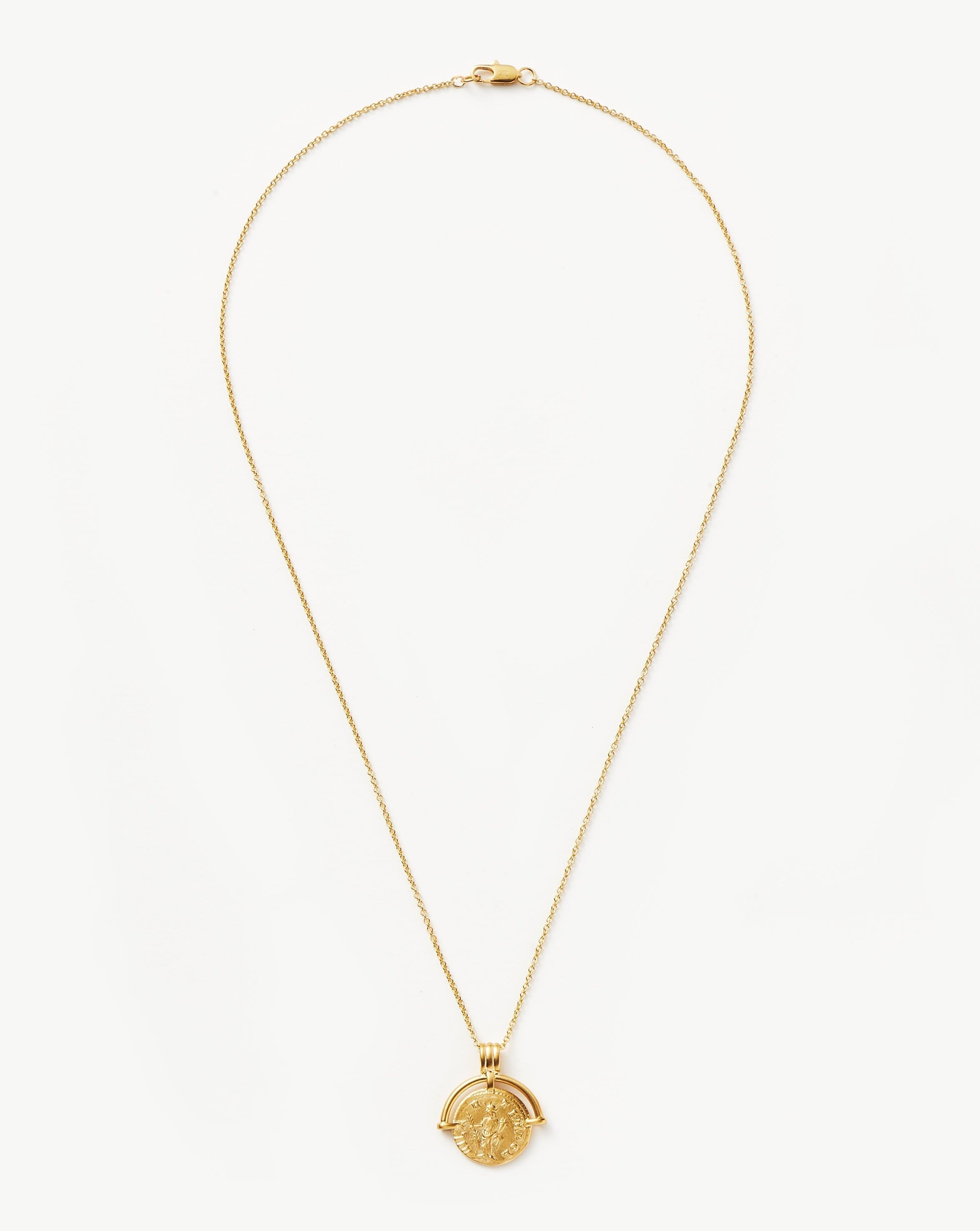 Colar Pingente Moeda Romana Longo - Ouro 18K | SILLENE