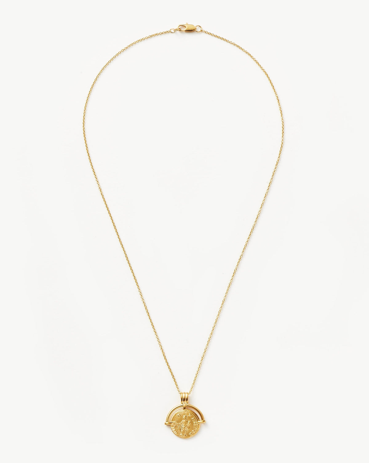 Colar Pingente Moeda Romana Longo - Ouro 18K | SILLENE