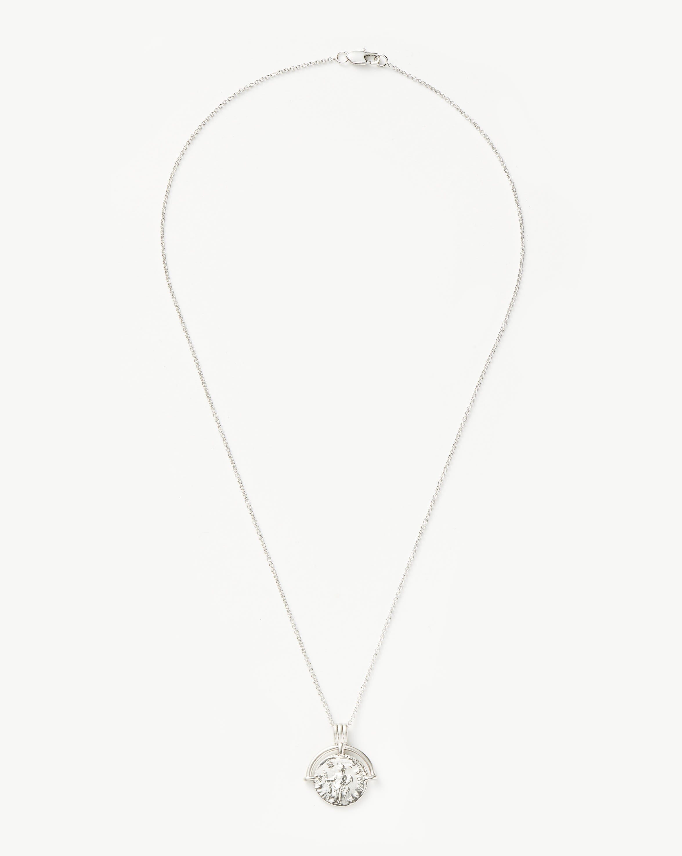 Colar Pingente Moeda Romana Longo - Prata | SILLENE