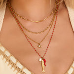 Colar Pingente Olho Grego Dourado - Ouro 18K | SILLENE