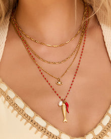 Colar Pingente Olho Grego Dourado - Ouro 18K | SILLENE