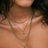 Colar Pingente Olho Grego Dourado - Ouro 18K | SILLENE