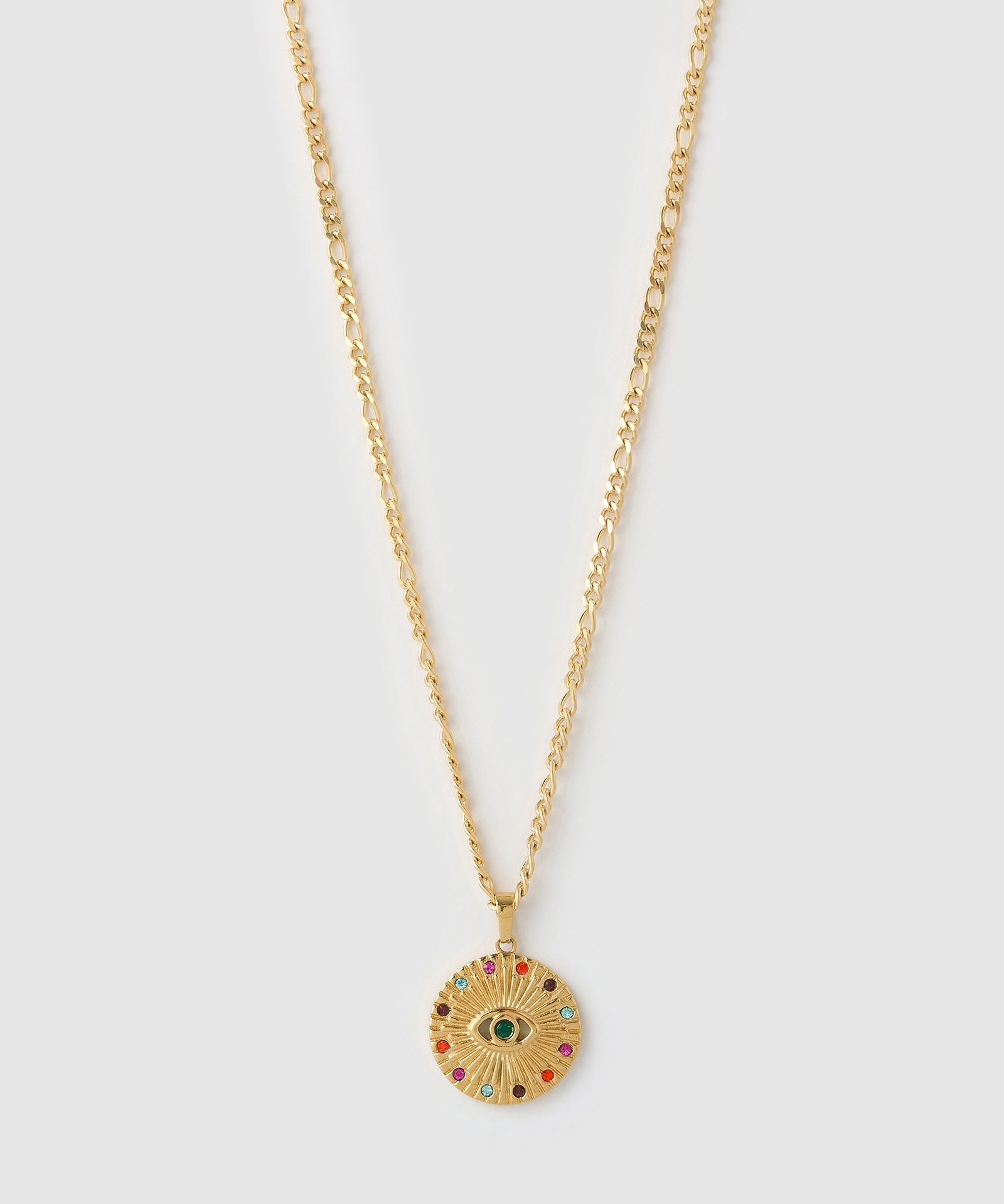 Colar Pingente Olho Grego Halo - Ouro 18K | SILLENE