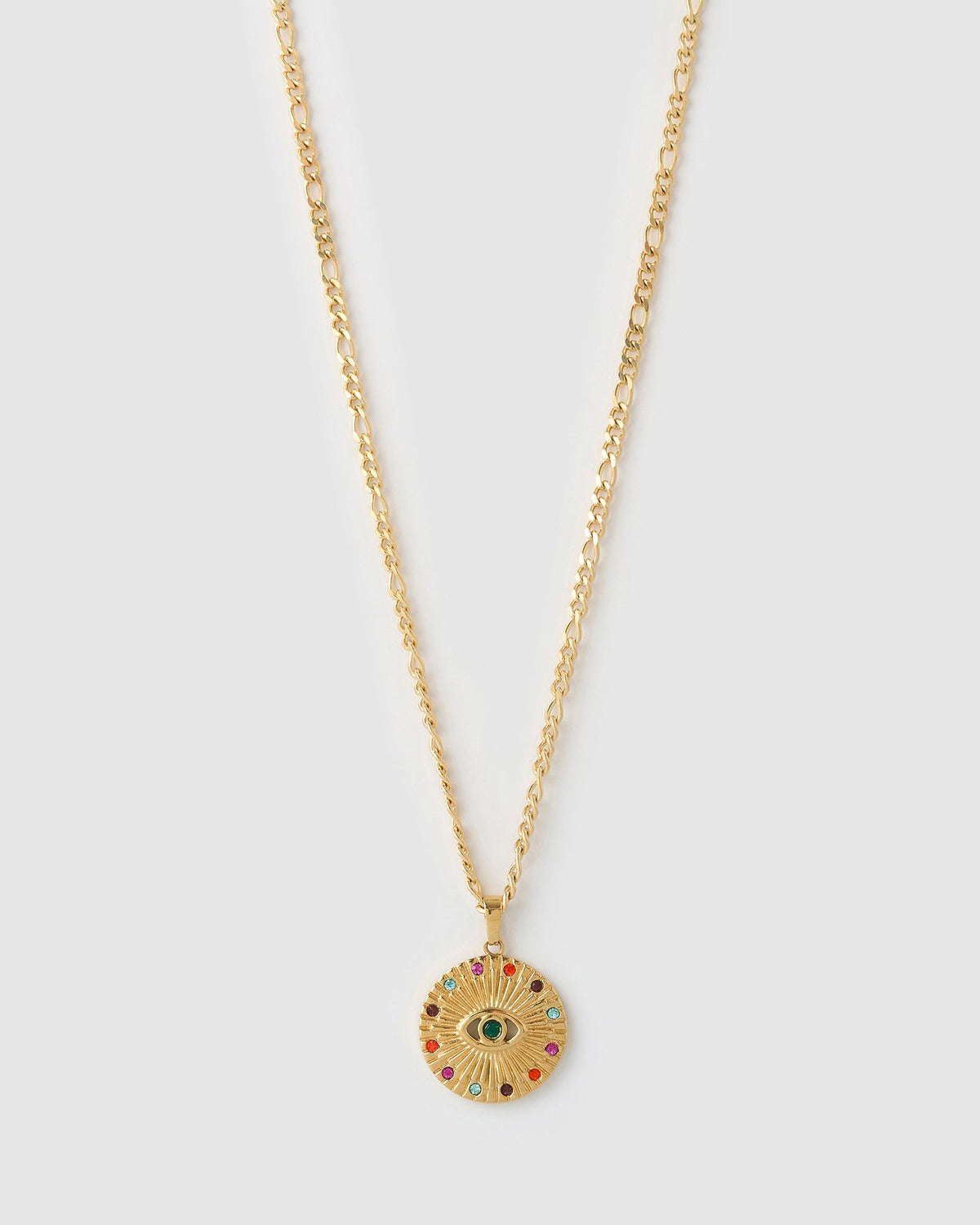 Colar Pingente Olho Grego Halo - Ouro 18K | SILLENE