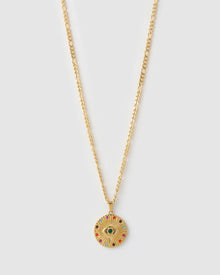 Colar Pingente Olho Grego Halo - Ouro 18K | SILLENE