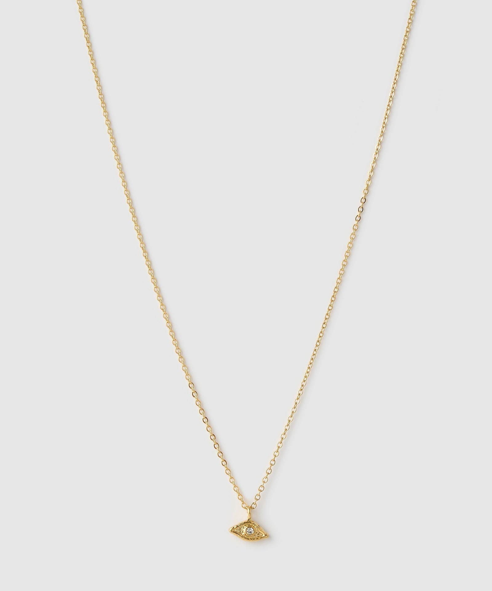 Colar Pingente Olho Grego Mini Elysian - Ouro 18K | SILLENE