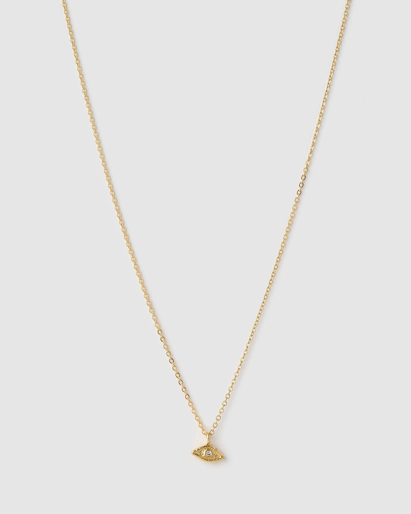 Colar Pingente Olho Grego Mini Elysian - Ouro 18K | SILLENE