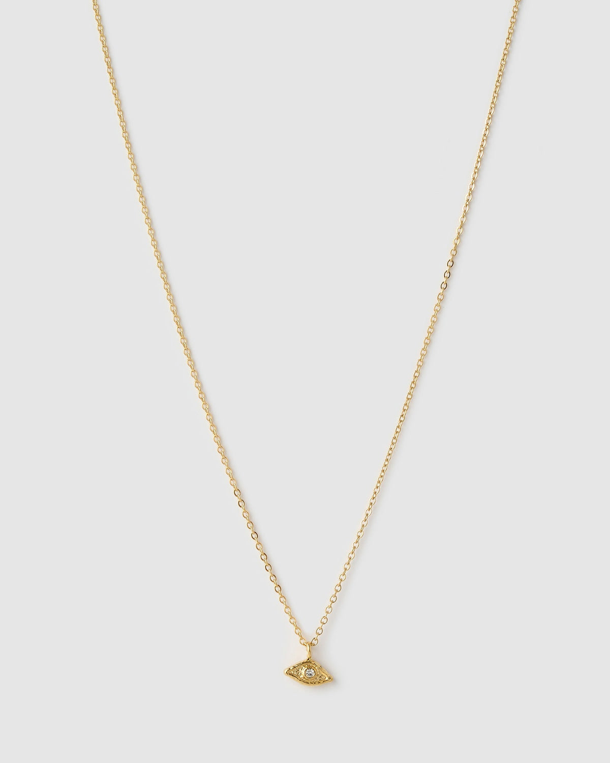 Colar Pingente Olho Grego Mini Elysian - Ouro 18K | SILLENE