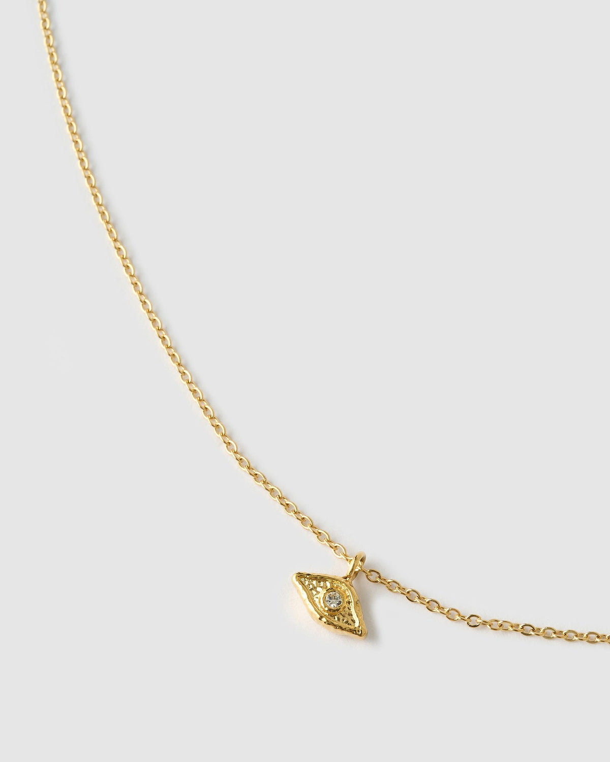 Colar Pingente Olho Grego Mini Elysian - Ouro 18K | SILLENE