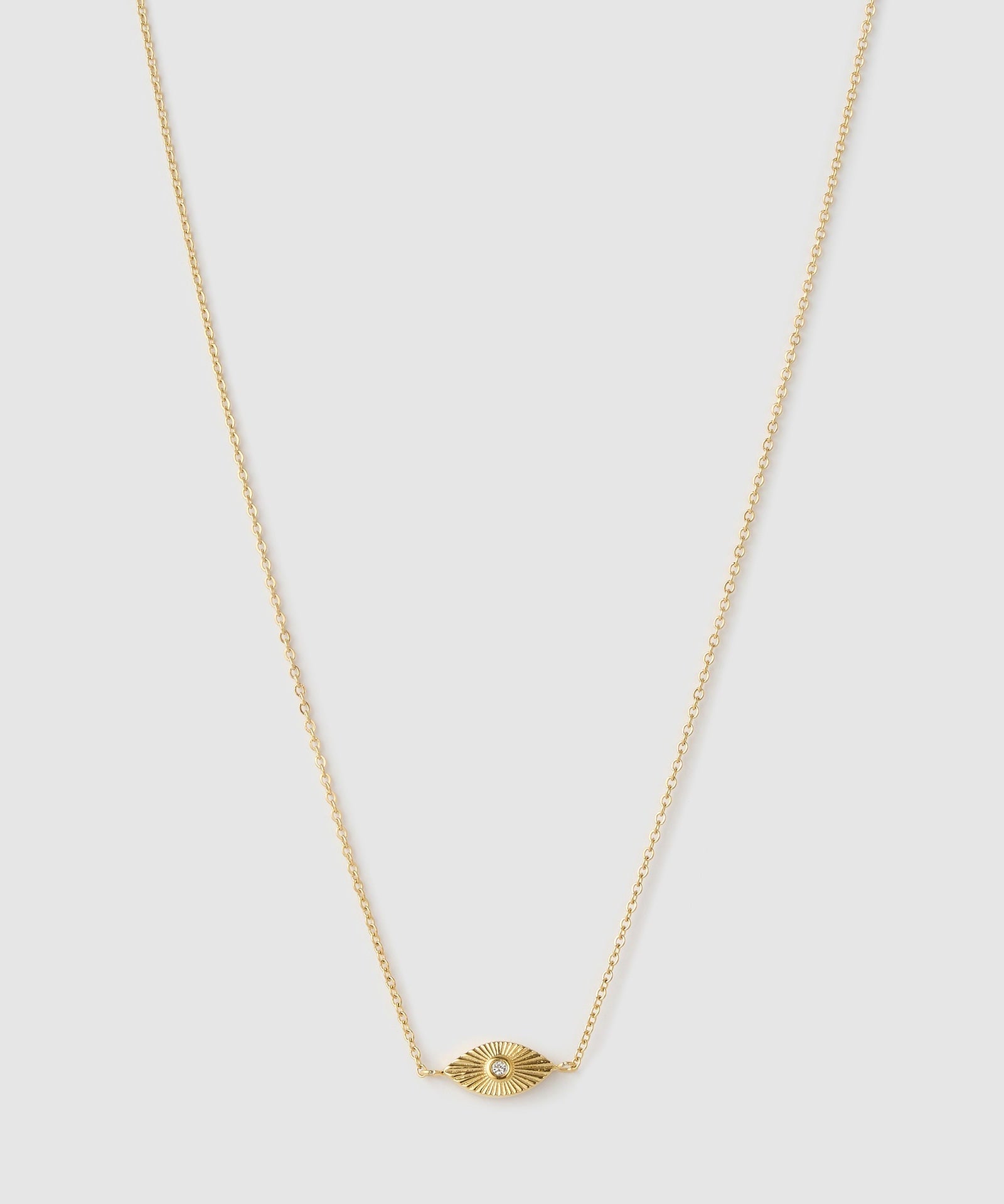 Colar Pingente Olho Grego - Ouro 18K | SILLENE
