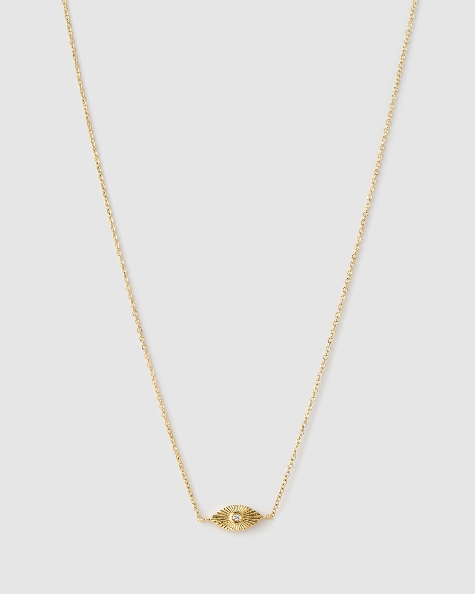 Colar Pingente Olho Grego - Ouro 18K | SILLENE