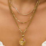 Colar Pingente Olho Grego Solstice - Ouro 18K | SILLENE