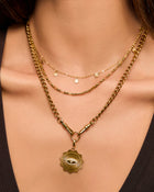Colar Pingente Olho Grego Solstice - Ouro 18K | SILLENE